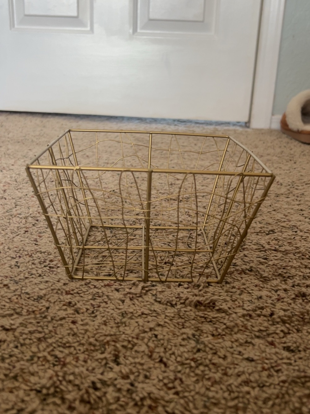 Gold Wire Decorative Storage Basket